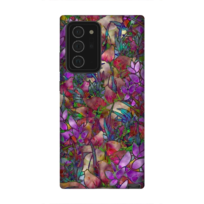 Galaxy Note 20 Ultra StrongFit Floral Abstract Stained Glass G175 by Medusa GraphicArt