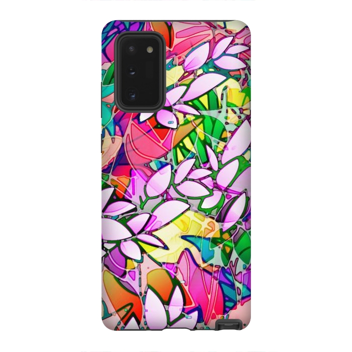 Galaxy Note 20 StrongFit Grunge Art Floral Abstract G130  by Medusa GraphicArt