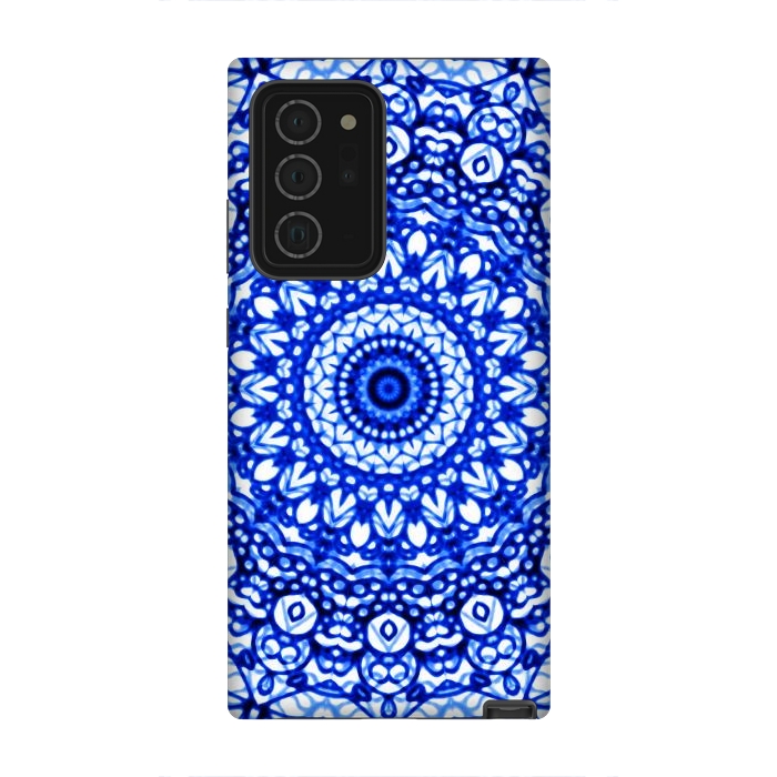 Galaxy Note 20 Ultra StrongFit Blue Mandala Mehndi Style G403  by Medusa GraphicArt