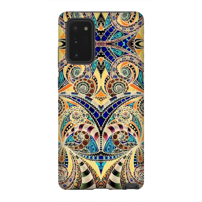 Galaxy Note 20 StrongFit Drawing Floral Zentangle G240 by Medusa GraphicArt