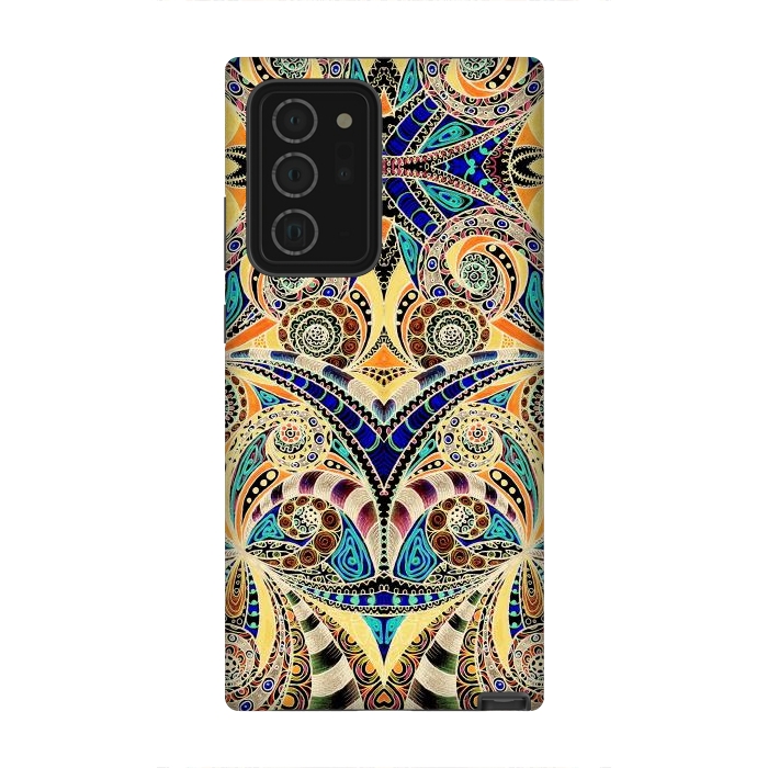 Galaxy Note 20 Ultra StrongFit Drawing Floral Zentangle G240 by Medusa GraphicArt