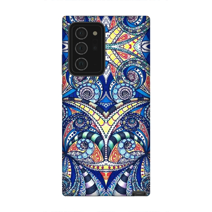 Galaxy Note 20 Ultra StrongFit Drawing Floral Zentangle G7B by Medusa GraphicArt
