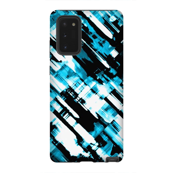 Galaxy Note 20 StrongFit Hot blue and black digital art G253 by Medusa GraphicArt