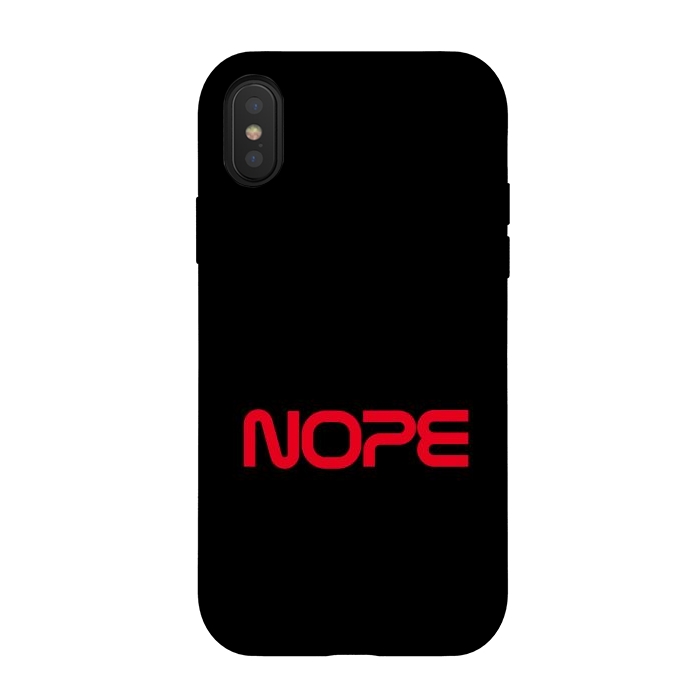 iPhone Xs / X StrongFit Nope Nasa Logo Red by Vó Maria