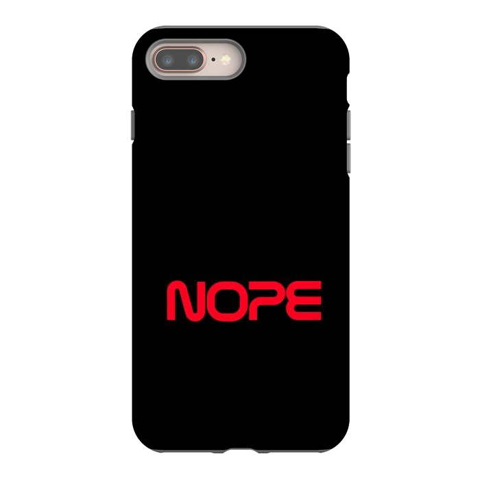 iPhone 8 plus StrongFit Nope Nasa Logo Red by Vó Maria
