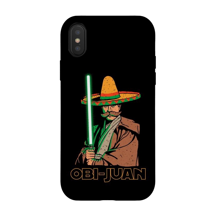 iPhone Xs / X StrongFit Obi Juan Funny Mexican Sombrero Cinco de Mayo by Vó Maria