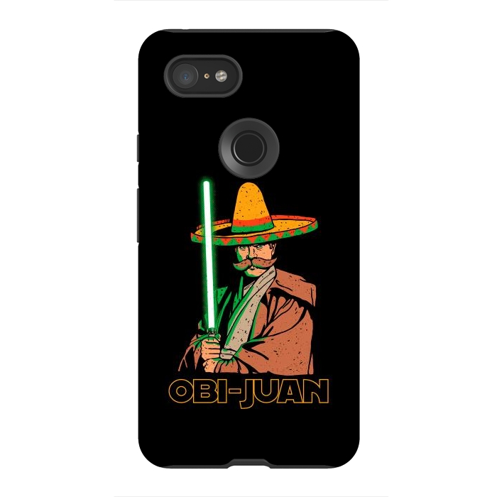 Pixel 3XL StrongFit Obi Juan Funny Mexican Sombrero Cinco de Mayo by Vó Maria