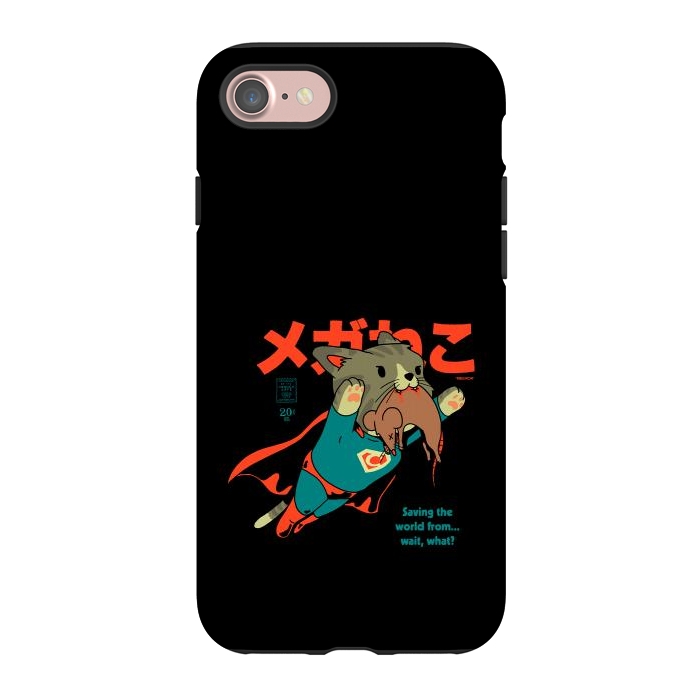 iPhone 7 StrongFit SupaCat - Kitty Cat Super Hero by Vó Maria