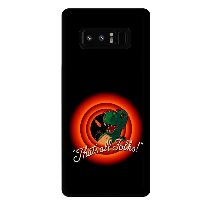 Galaxy Note 8 StrongFit That's All Folks - T-Rex Dinosaur Extinction by Vó Maria