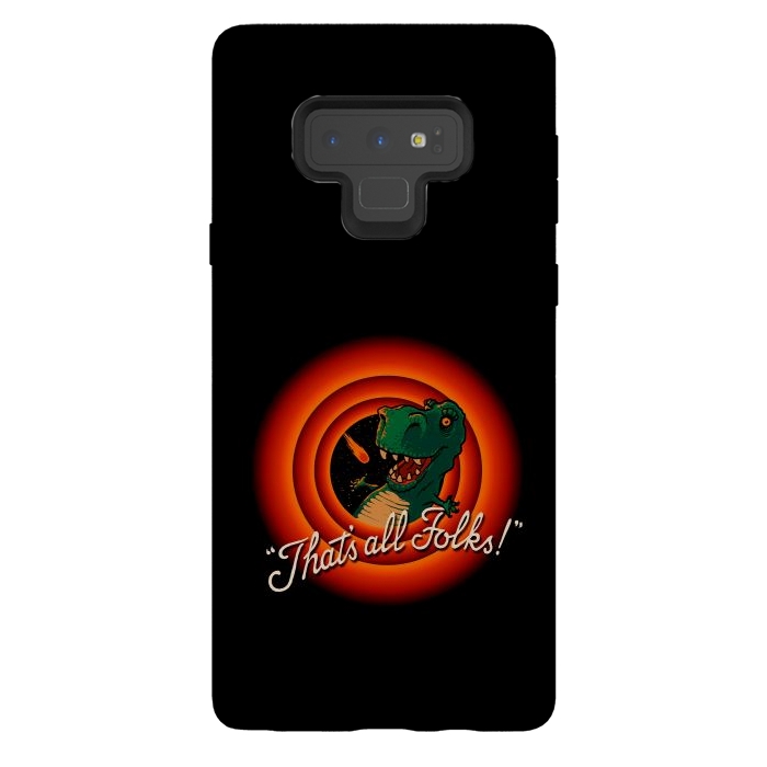 Galaxy Note 9 StrongFit That's All Folks - T-Rex Dinosaur Extinction by Vó Maria