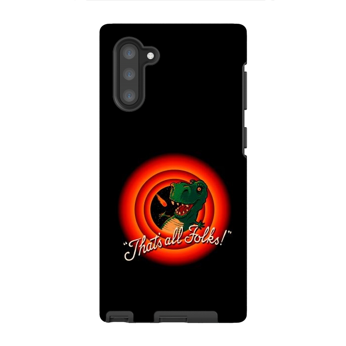 Galaxy Note 10 StrongFit That's All Folks - T-Rex Dinosaur Extinction by Vó Maria