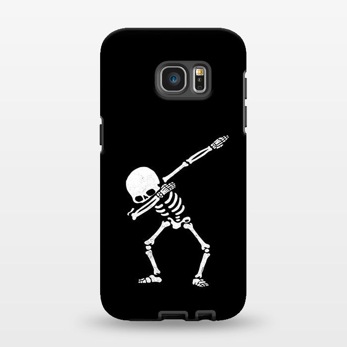 Galaxy S7 EDGE StrongFit Dabbing Skeleton Dab Pose Hip Hop Skull by Vó Maria