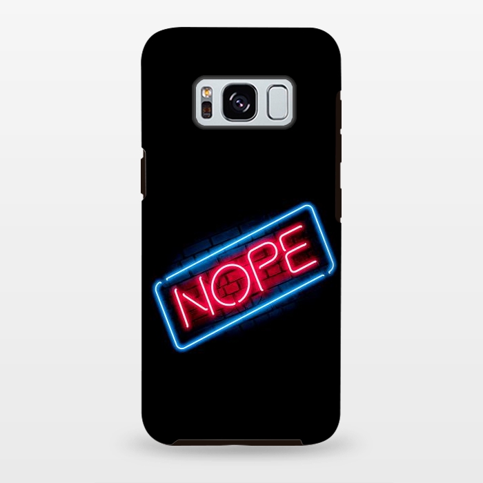 Galaxy S8 plus StrongFit Nope - Neon Lights by Vó Maria