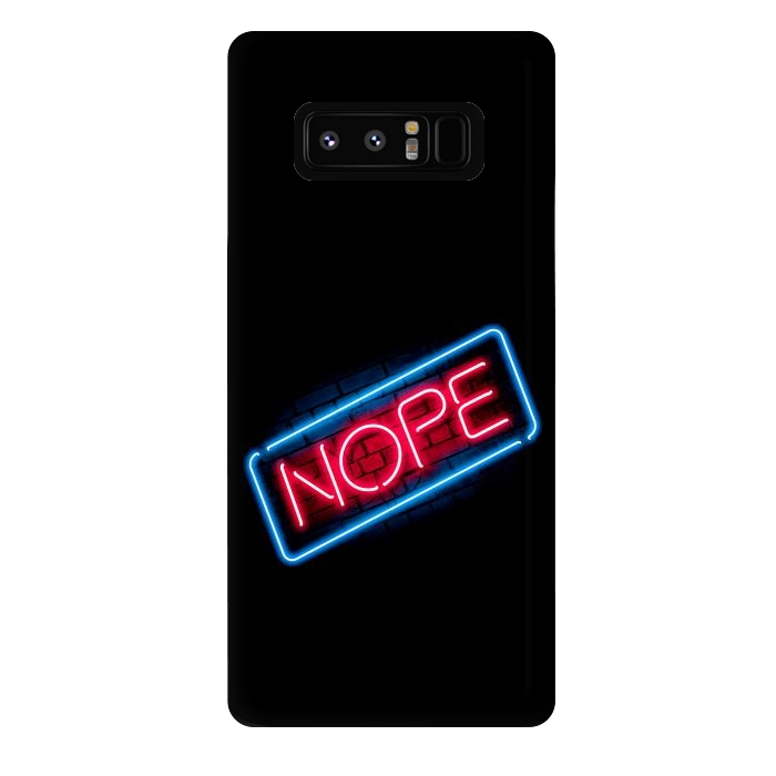 Galaxy Note 8 StrongFit Nope - Neon Lights by Vó Maria