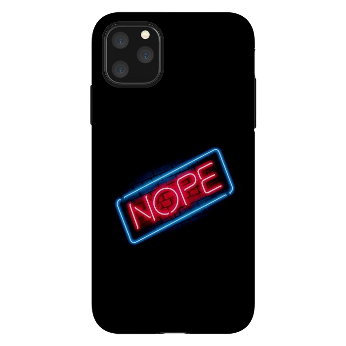 iPhone 11 Pro Max StrongFit Nope - Neon Lights by Vó Maria