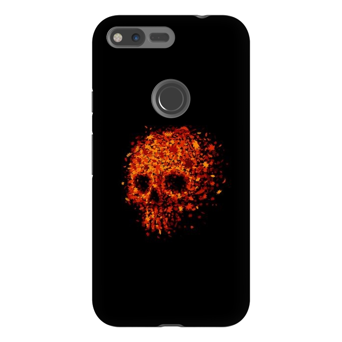 Pixel XL StrongFit Autumn Skull - Fall Leaves by Vó Maria