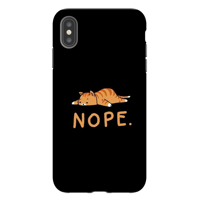 iPhone Xs Max StrongFit Nope Lazy Cat Caramel  by Vó Maria