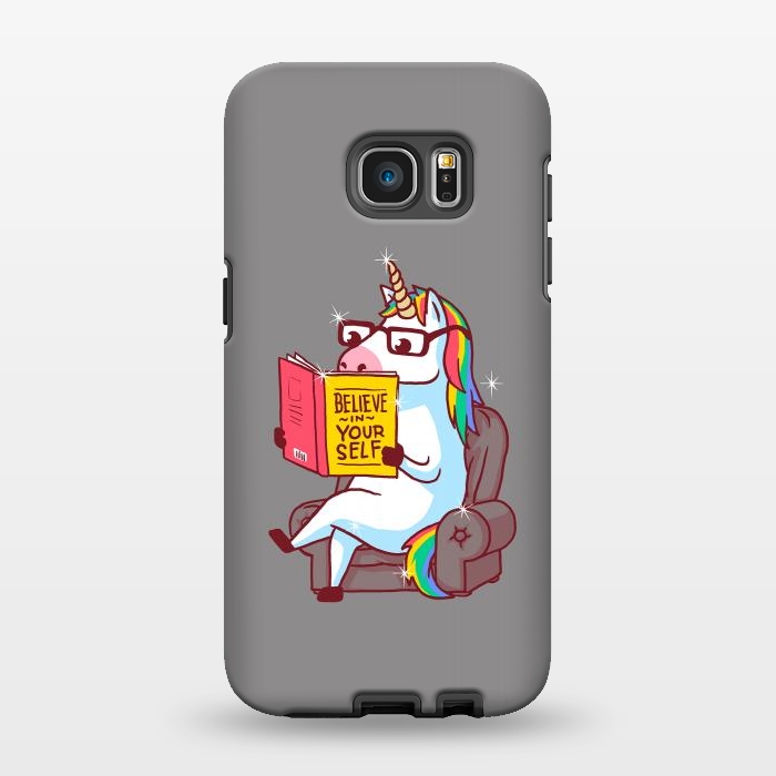 Galaxy S7 EDGE StrongFit Unicorn Believe Yourself Self Affirmation Book by Vó Maria