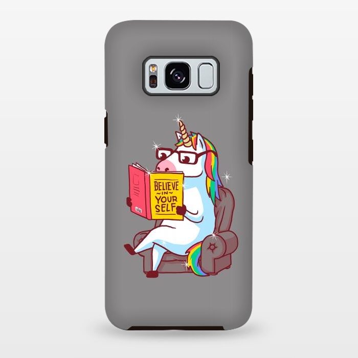 Galaxy S8 plus StrongFit Unicorn Believe Yourself Self Affirmation Book by Vó Maria
