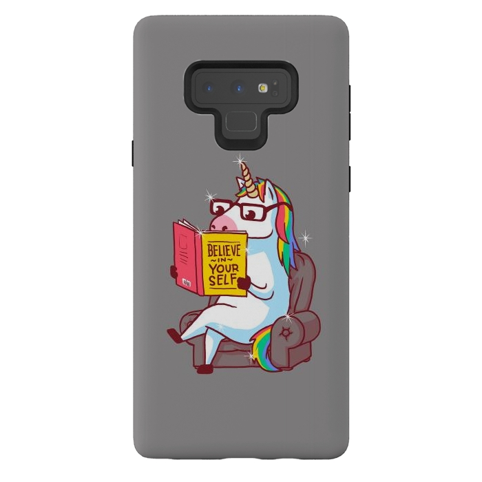Galaxy Note 9 StrongFit Unicorn Believe Yourself Self Affirmation Book by Vó Maria