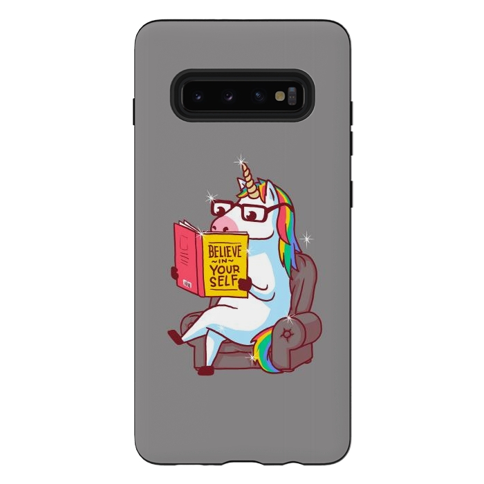 Galaxy S10 plus StrongFit Unicorn Believe Yourself Self Affirmation Book by Vó Maria