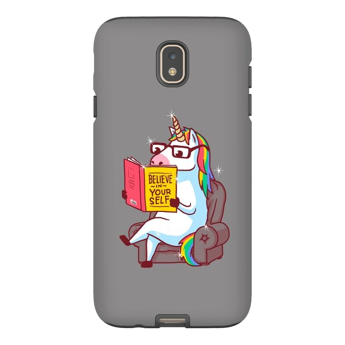 Galaxy J7 StrongFit Unicorn Believe Yourself Self Affirmation Book by Vó Maria
