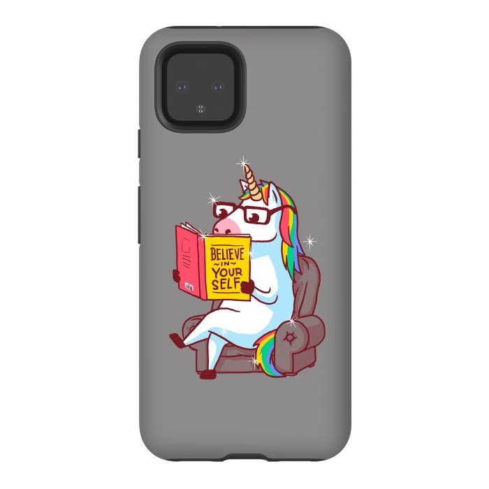 Pixel 4 StrongFit Unicorn Believe Yourself Self Affirmation Book by Vó Maria