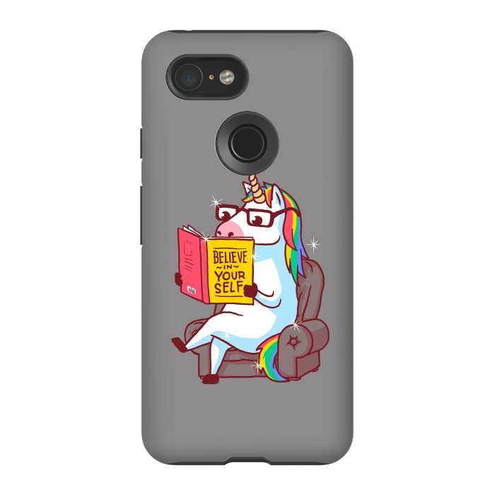 Pixel 3 StrongFit Unicorn Believe Yourself Self Affirmation Book by Vó Maria