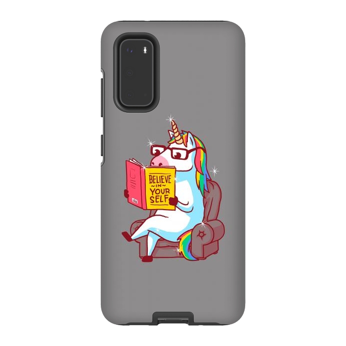 Galaxy S20 StrongFit Unicorn Believe Yourself Self Affirmation Book by Vó Maria
