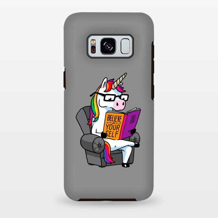 Galaxy S8 plus StrongFit Unicorn Believe Yourself Self Affirmation Book Vol 1 by Vó Maria
