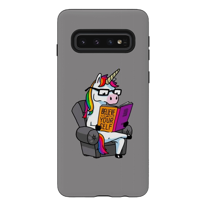 Galaxy S10 StrongFit Unicorn Believe Yourself Self Affirmation Book Vol 1 by Vó Maria