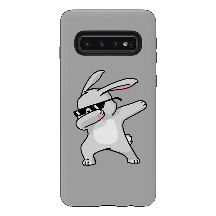 Galaxy S10 StrongFit Dabbing Easter Bunny by Vó Maria