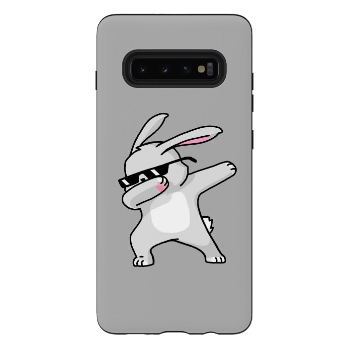 Galaxy S10 plus StrongFit Dabbing Easter Bunny by Vó Maria