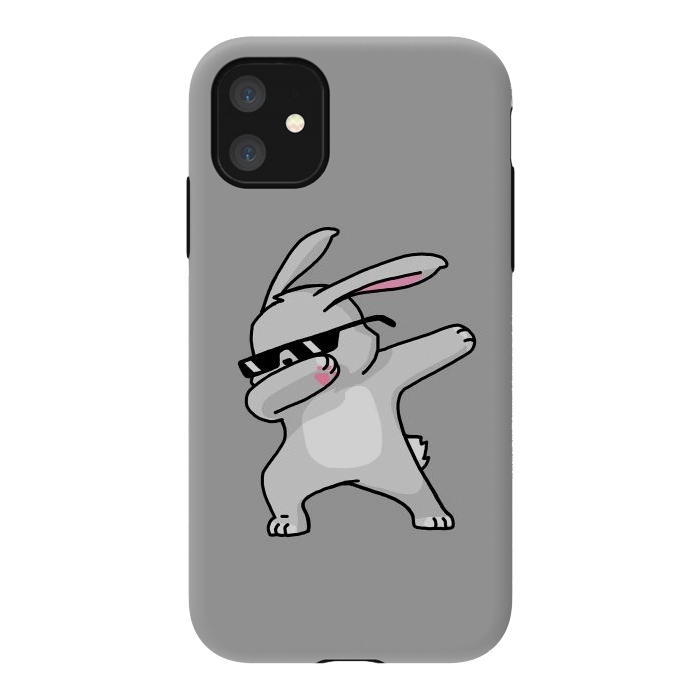 iPhone 11 StrongFit Dabbing Easter Bunny by Vó Maria