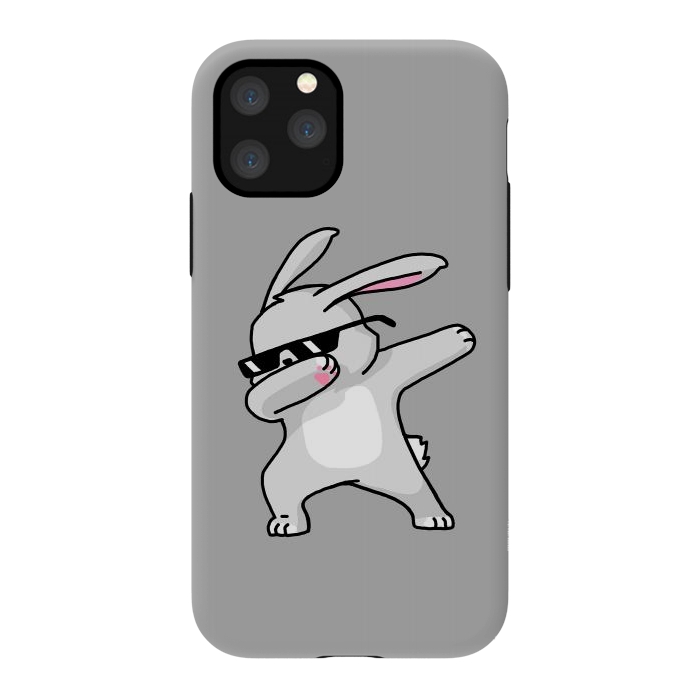 iPhone 11 Pro StrongFit Dabbing Easter Bunny by Vó Maria