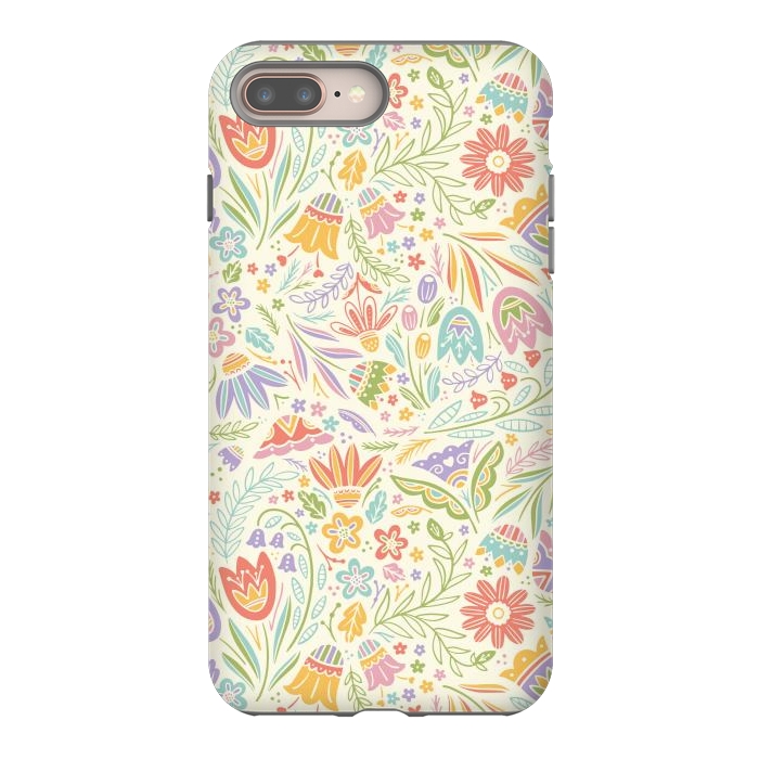 iPhone 7 plus StrongFit Pretty Pastel Floral by Noonday Design