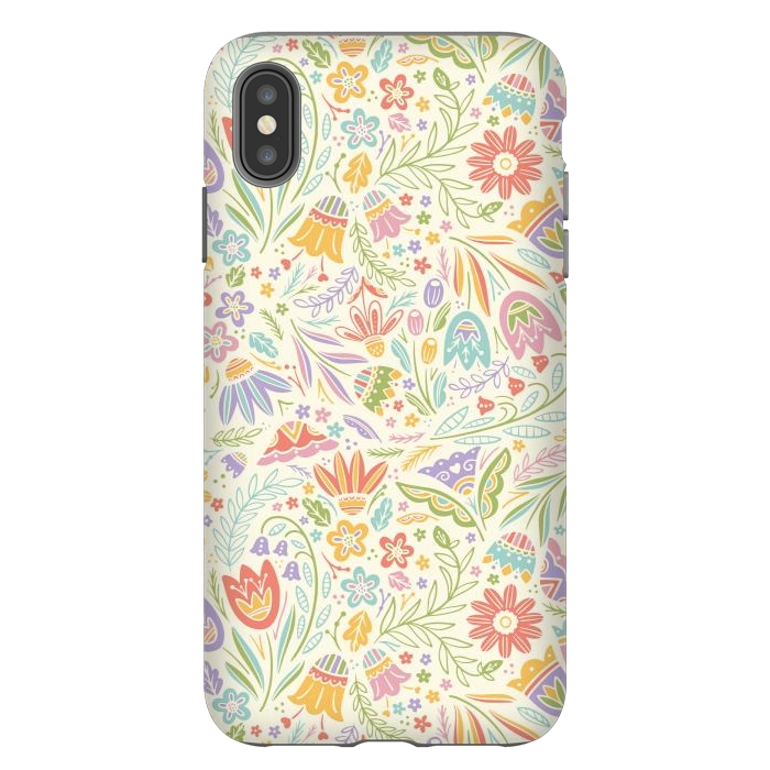 iPhone Xs Max StrongFit Pretty Pastel Floral by Noonday Design