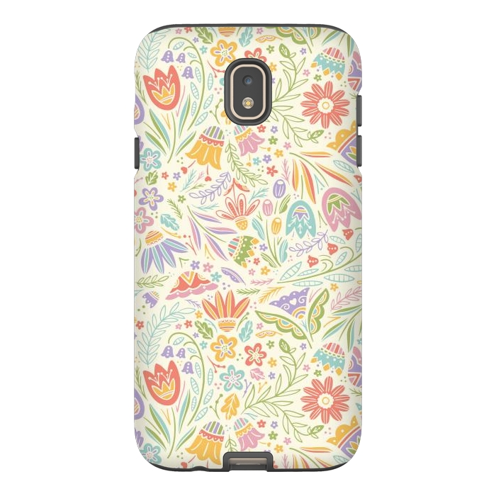 Galaxy J7 StrongFit Pretty Pastel Floral by Noonday Design