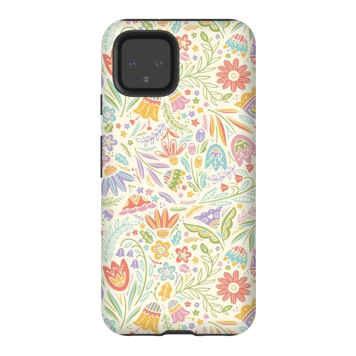 Pixel 4 StrongFit Pretty Pastel Floral by Noonday Design