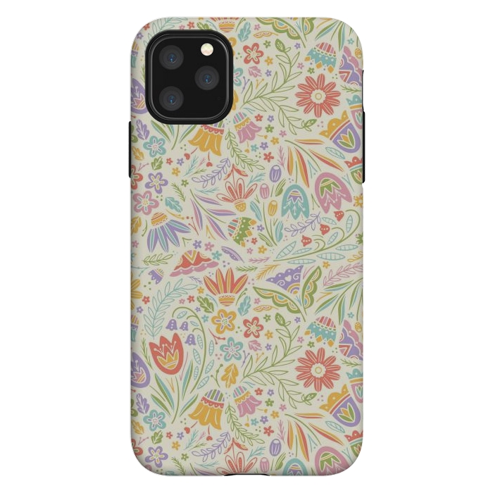 iPhone 11 Pro Max StrongFit Pretty Pastel Floral by Noonday Design
