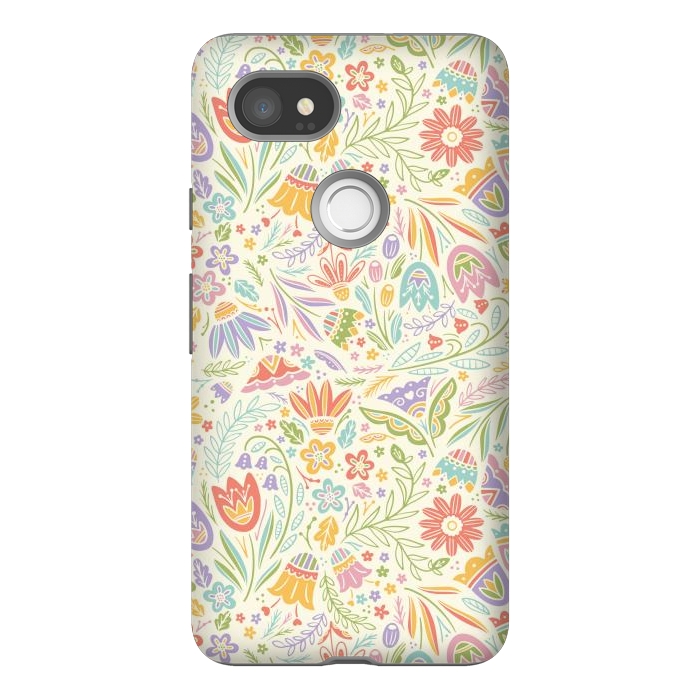 Pixel 2XL StrongFit Pretty Pastel Floral by Noonday Design