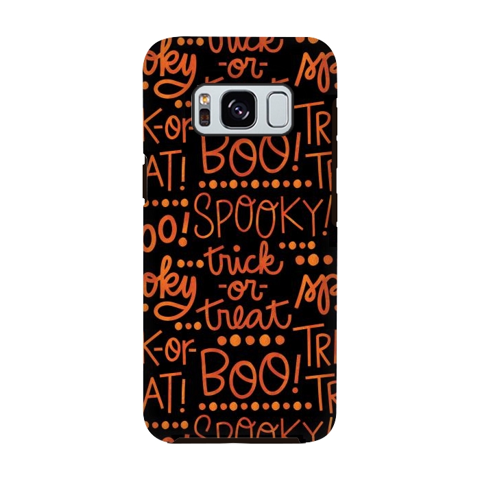 Galaxy S8 StrongFit Spooky Halloween Lettering by Noonday Design