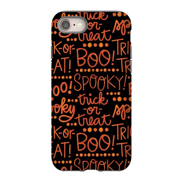 iPhone 8 StrongFit Spooky Halloween Lettering by Noonday Design