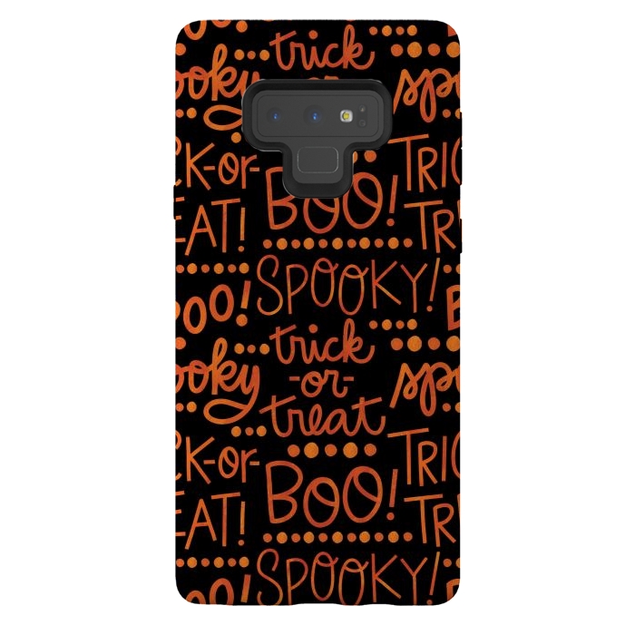 Galaxy Note 9 StrongFit Spooky Halloween Lettering by Noonday Design