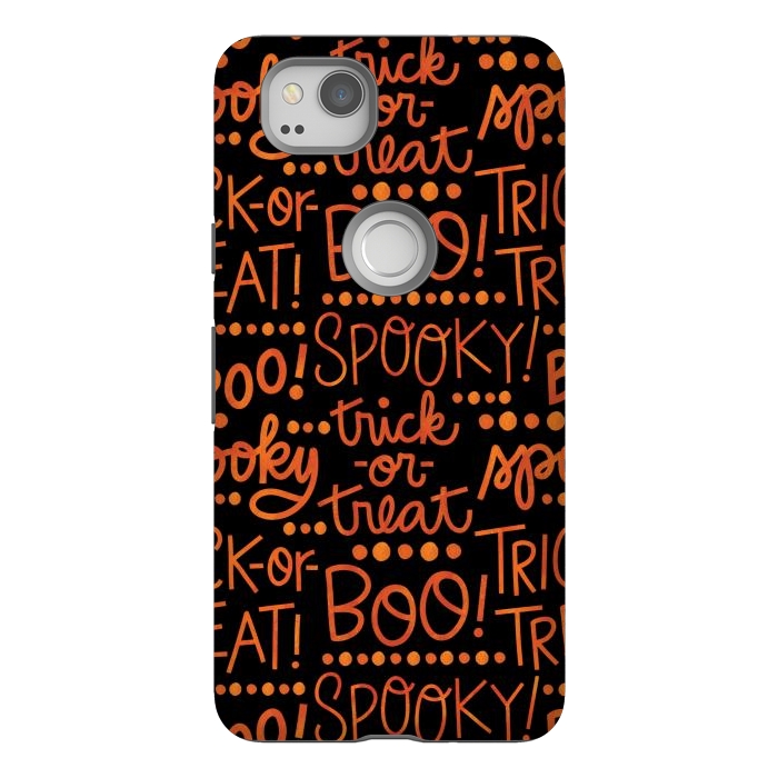 Pixel 2 StrongFit Spooky Halloween Lettering by Noonday Design