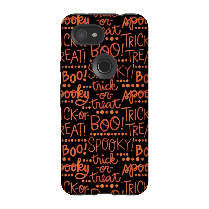 Pixel 3A StrongFit Spooky Halloween Lettering by Noonday Design