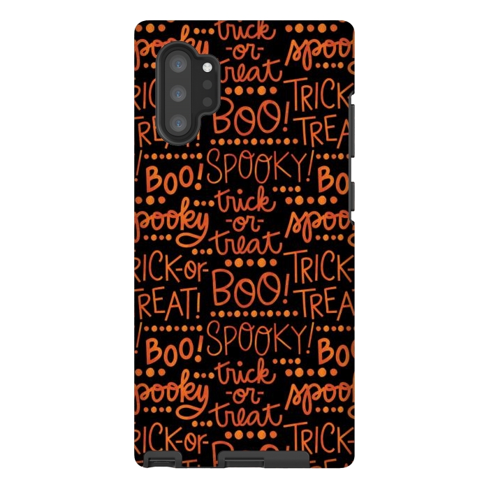 Galaxy Note 10 plus StrongFit Spooky Halloween Lettering by Noonday Design