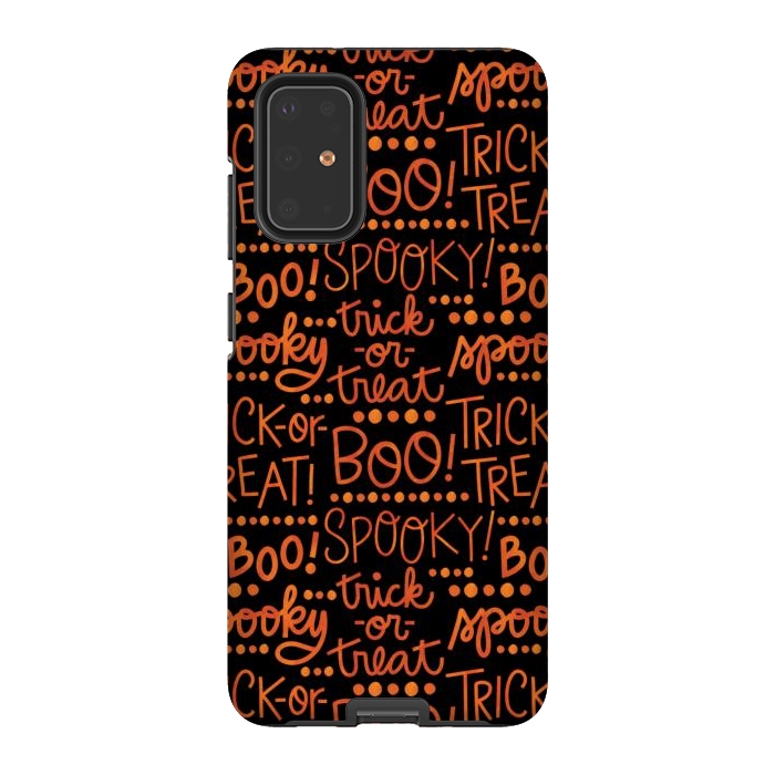 Galaxy S20 Plus StrongFit Spooky Halloween Lettering by Noonday Design