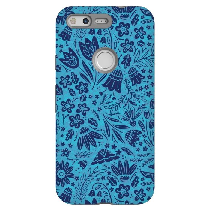 Pixel StrongFit Dainty Blue Floral by Noonday Design