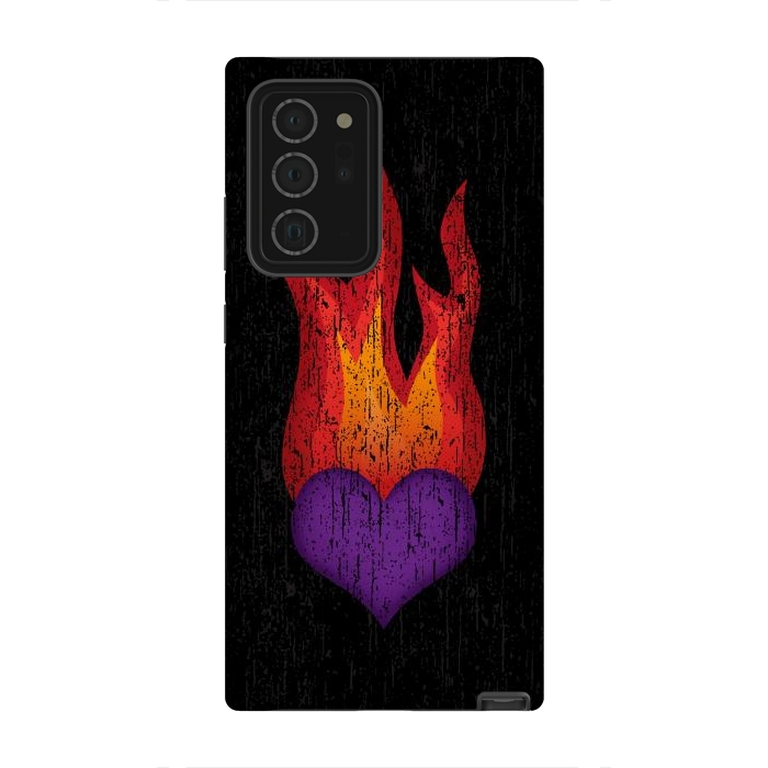 Galaxy Note 20 Ultra StrongFit Heart on Fire by Majoih